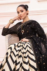 Noir Enigma – Black & Gold Saree Ensemble